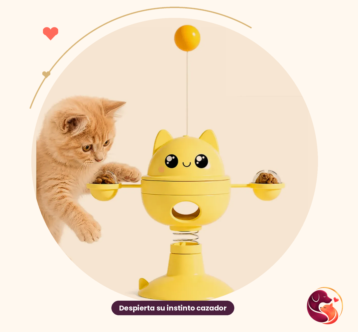 Juguete con Resorte Dispensador para Gatos