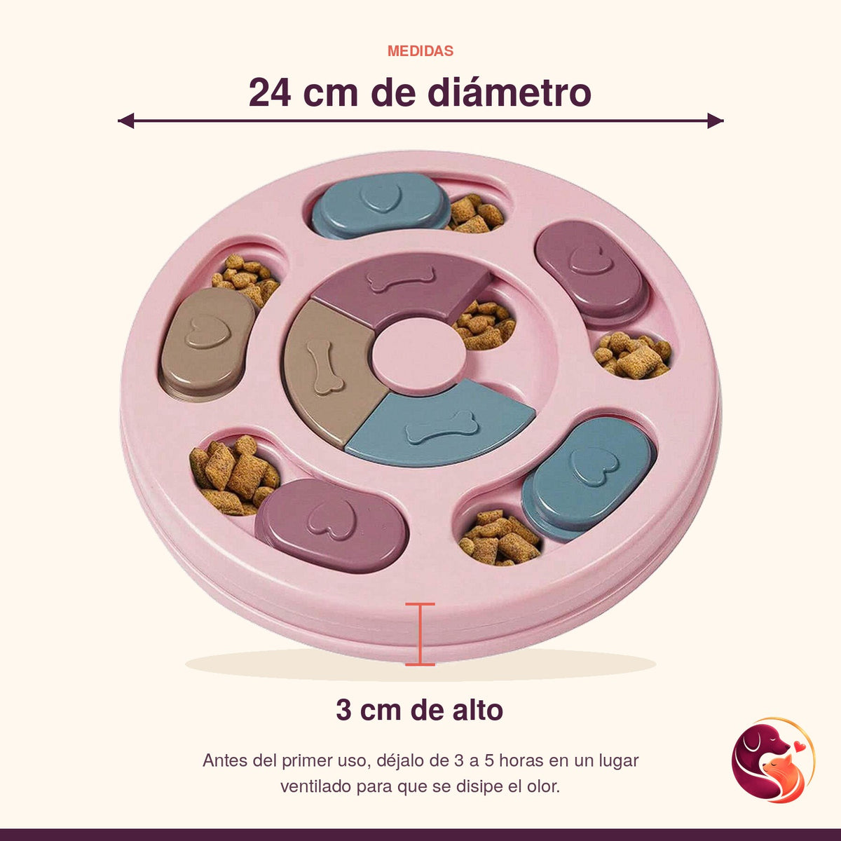 Comedero Interactivo Rompecabezas para Perros - Nivel 1