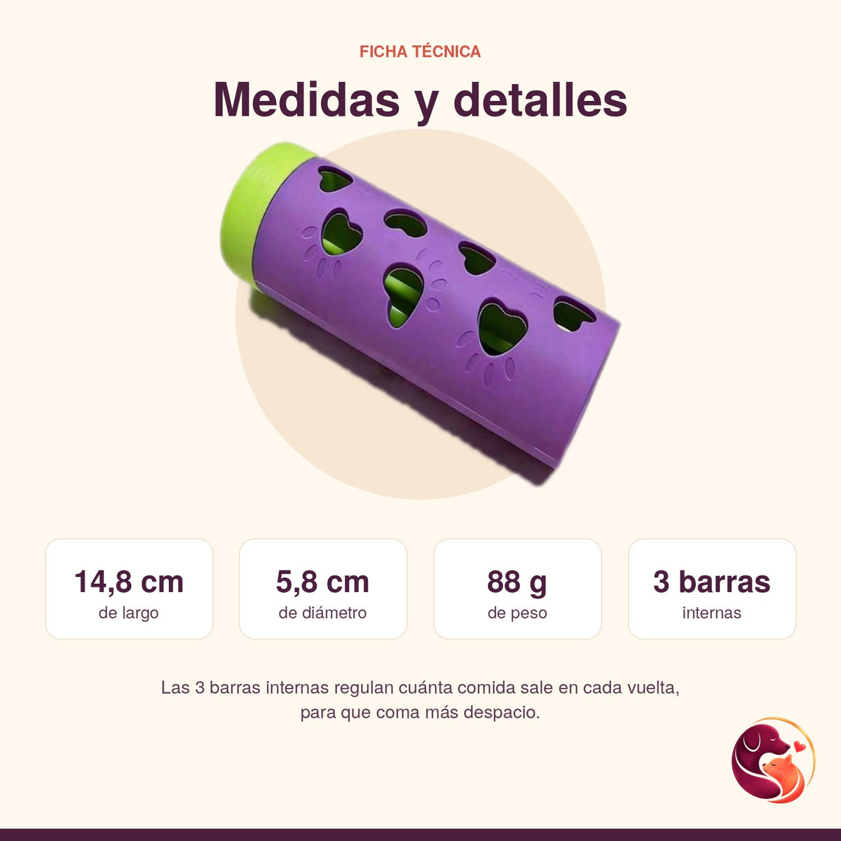 Tubo Dispensador de Premios para Perros